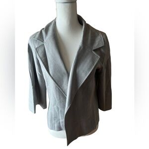 Michael Kors Light Gray Open Front Blazer Size Small 3/4 Sleeve